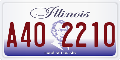 IL license plate A402210