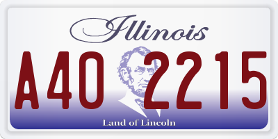 IL license plate A402215