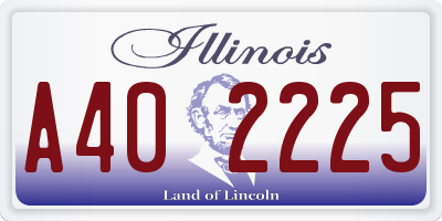 IL license plate A402225
