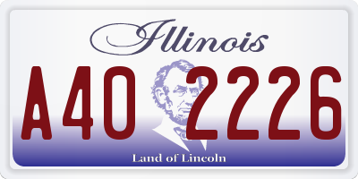 IL license plate A402226