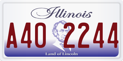 IL license plate A402244