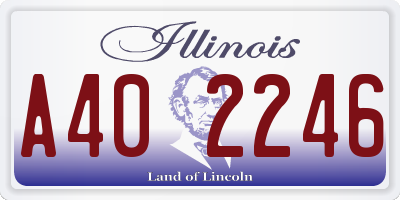 IL license plate A402246