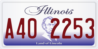 IL license plate A402253