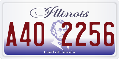 IL license plate A402256