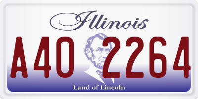 IL license plate A402264