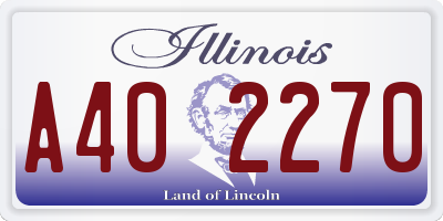 IL license plate A402270