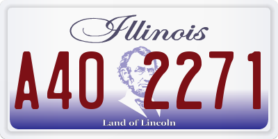 IL license plate A402271