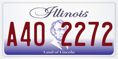 IL license plate A402272