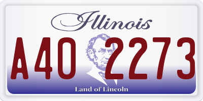 IL license plate A402273