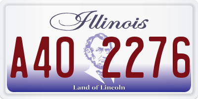 IL license plate A402276