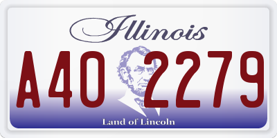 IL license plate A402279