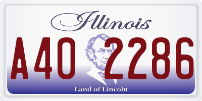 IL license plate A402286