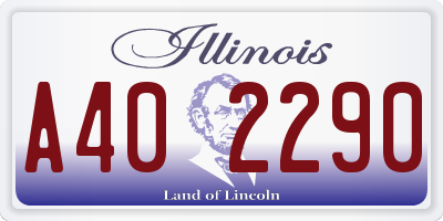 IL license plate A402290