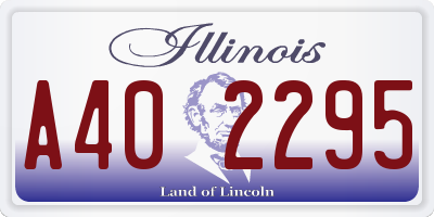 IL license plate A402295