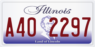 IL license plate A402297