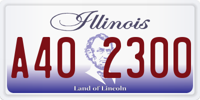 IL license plate A402300