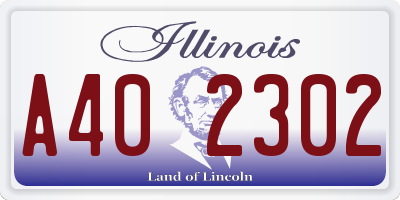 IL license plate A402302