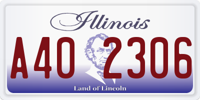 IL license plate A402306