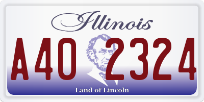 IL license plate A402324
