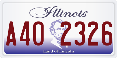 IL license plate A402326