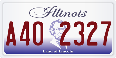 IL license plate A402327