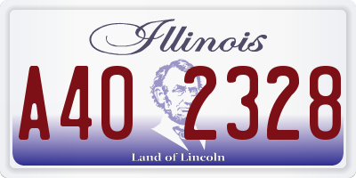 IL license plate A402328