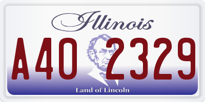 IL license plate A402329