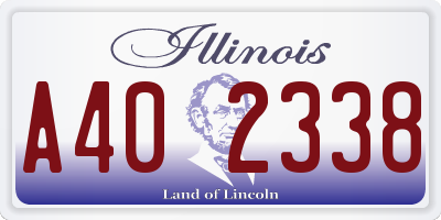 IL license plate A402338