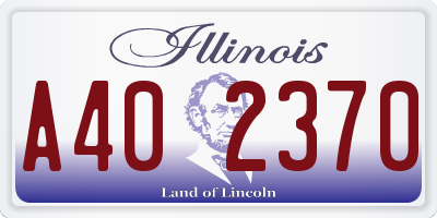 IL license plate A402370