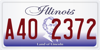 IL license plate A402372