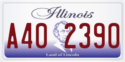 IL license plate A402390