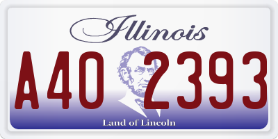 IL license plate A402393