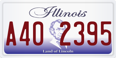 IL license plate A402395