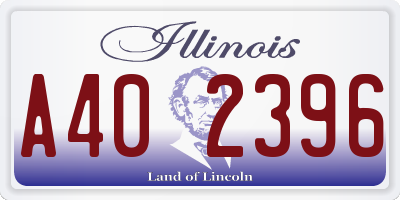 IL license plate A402396