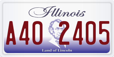 IL license plate A402405