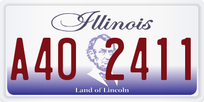 IL license plate A402411