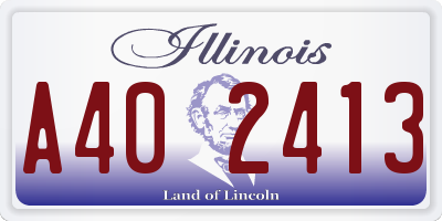 IL license plate A402413