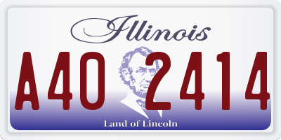 IL license plate A402414