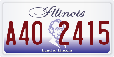 IL license plate A402415