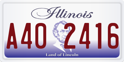 IL license plate A402416
