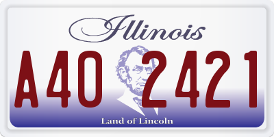 IL license plate A402421