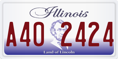 IL license plate A402424