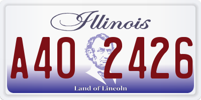 IL license plate A402426