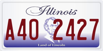 IL license plate A402427