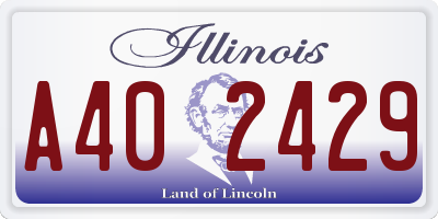 IL license plate A402429