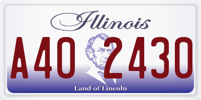 IL license plate A402430