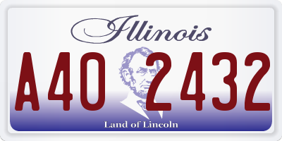 IL license plate A402432