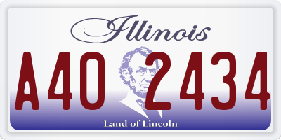 IL license plate A402434
