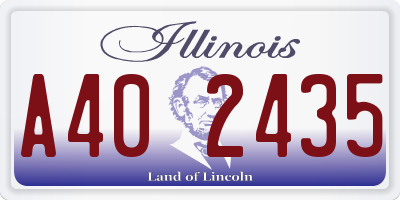 IL license plate A402435