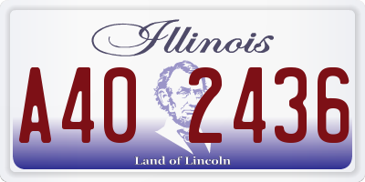 IL license plate A402436